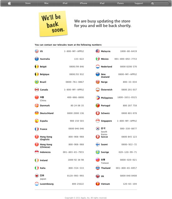 Apple Store Down, OS X Lion and MacBook Air On the Way