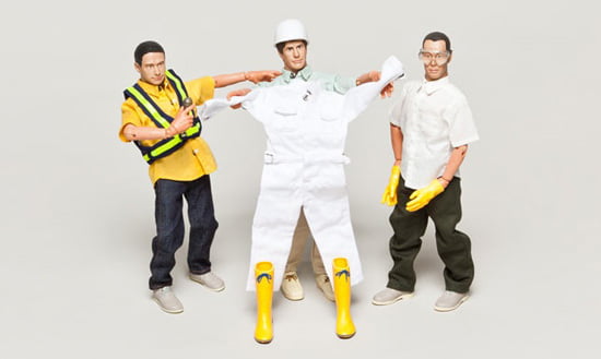 Beastie Boys Action Figures Beastie Boys Action Figures with Blue-Collar Accessories