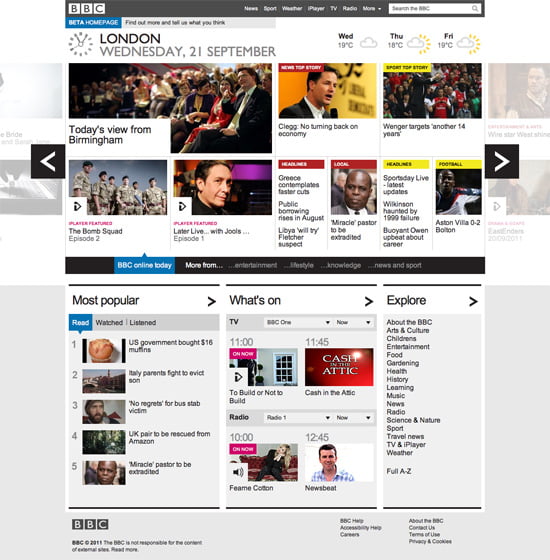 BBC - Homepage - Beta Version BBC - Homepage - Beta Version