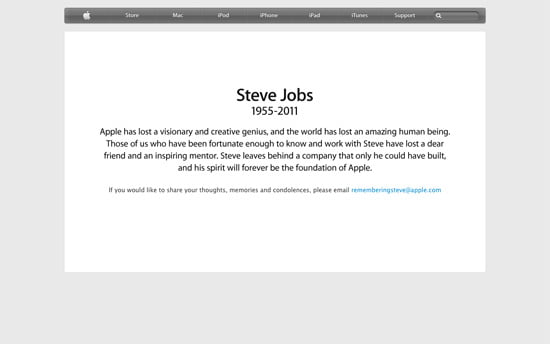 Apple (United Kingdom) - Remembering Steve Jobs