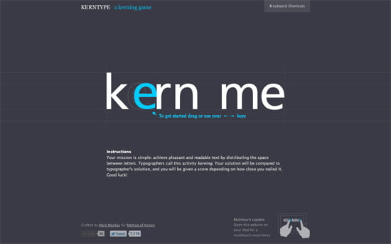 Kern Type, the kerning game (2011-10-10) Kern Type, the kerning game