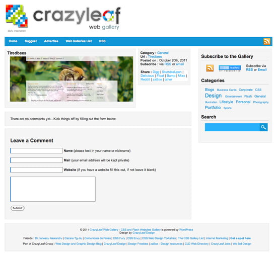 CrazyLeaf Web Gallery (2011-10-28) CrazyLeaf Web Gallery - CSS and Flash Websites Gallery (2011-10-28)