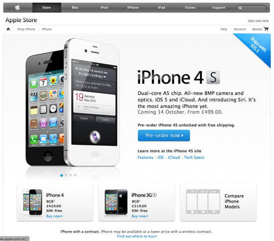 Pre-Order iPhone4S, today!