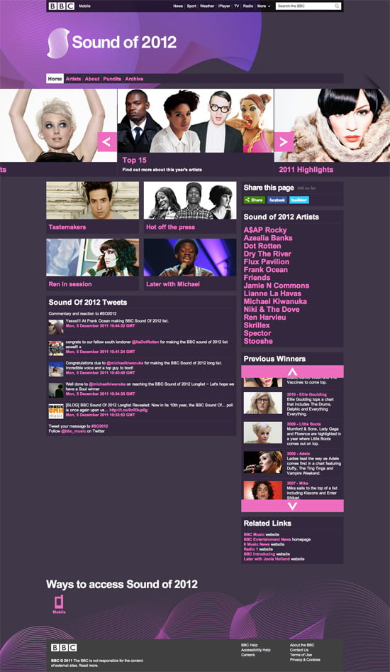 BBC - Sound of - 2012  BBC - Sound of - 2012 - Home (20111205)