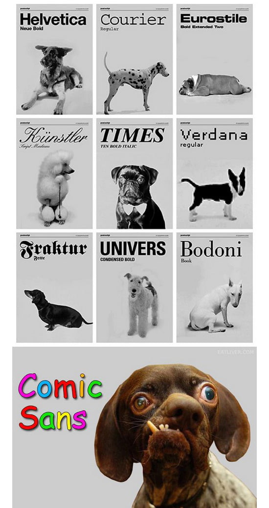 If dogs were fonts
