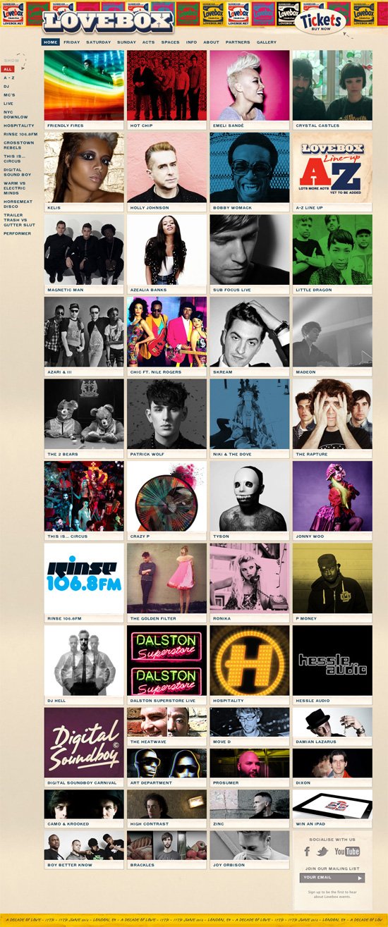 LOVEBOX-A Decade of Love. 15th - 17th June 2012, London E9 (20120216)