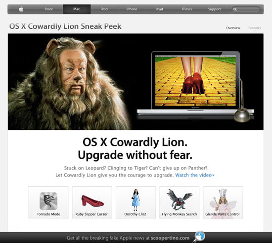 Apple takes the wraps off OS X Cowardly Lion Apple takes the wraps off OS X Cowardly Lion