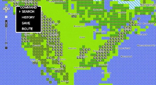 Google Maps 8-bit for NES