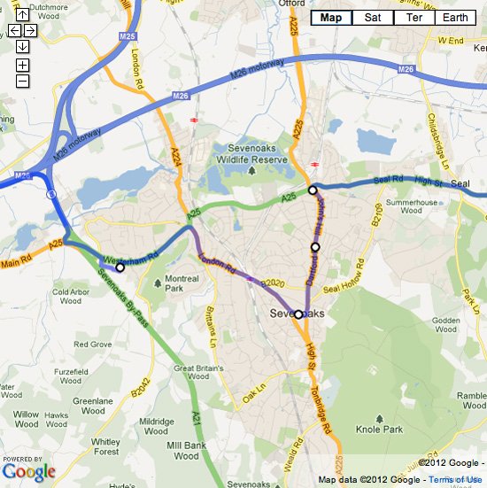 Olympic Touch route in Sevenoaks