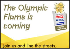 The olympic flame is coming