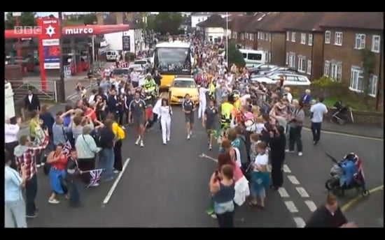 Olympic Torch in Sevenoaks, Kent Olympic Torch in Sevenoaks, Kent