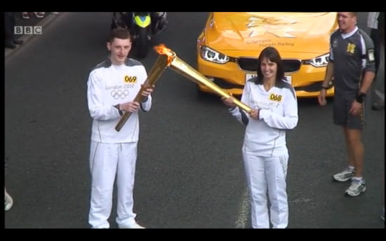 Olympic Torch in Sevenoaks, Kent Olympic Torch in Sevenoaks, Kent