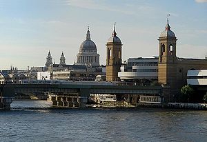 Cannon Street station viewed from London Bridge.