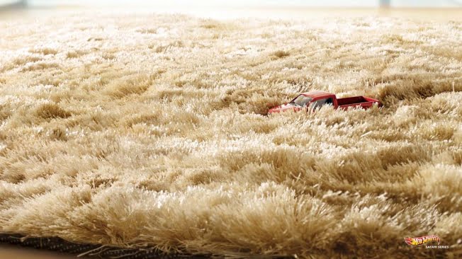 Hot Wheels Truck Drives Through Amber Waves of Carpet in Great Ogilvy Ad