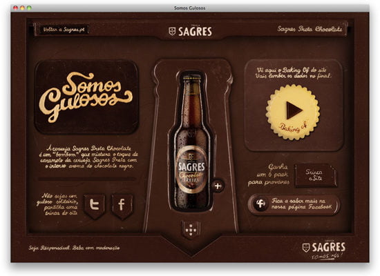 Sagres - Preta Chocolate - Website Made Of Chocolate?