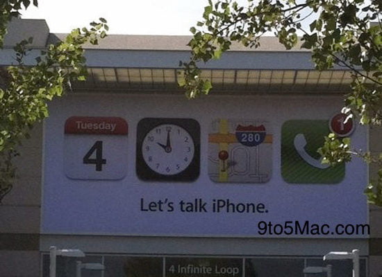 Apple puts up “Let’s talk iPhone” banner