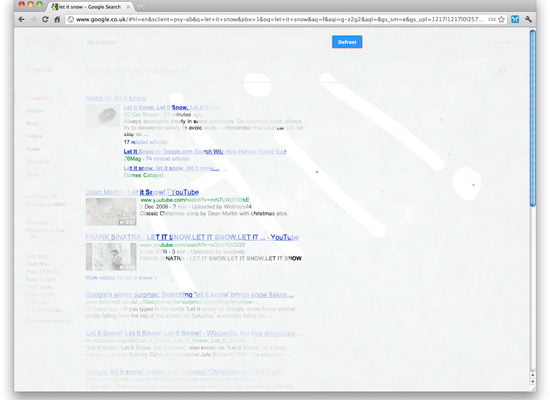 Google: "Let it Snow"