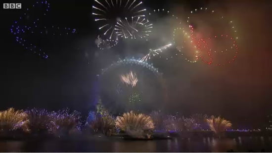 London's new year fireworks set to music