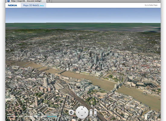 Nokia Map London in Photorealistic 3D