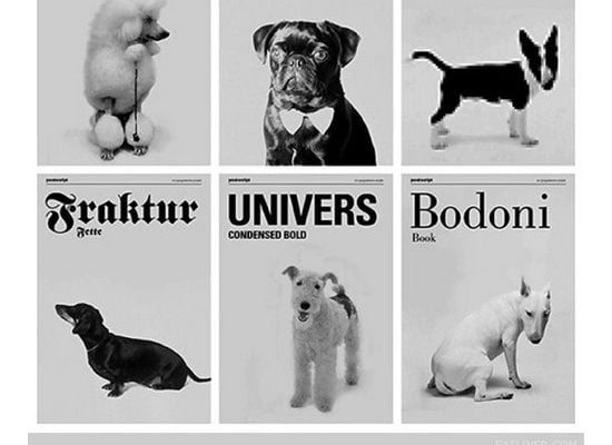 If dogs were fonts
