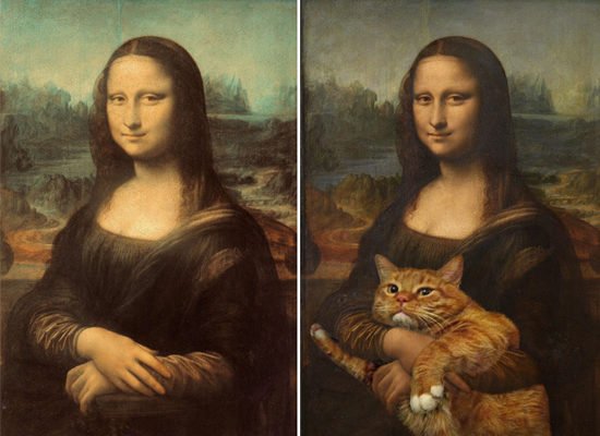 Mona Lisa with Cat