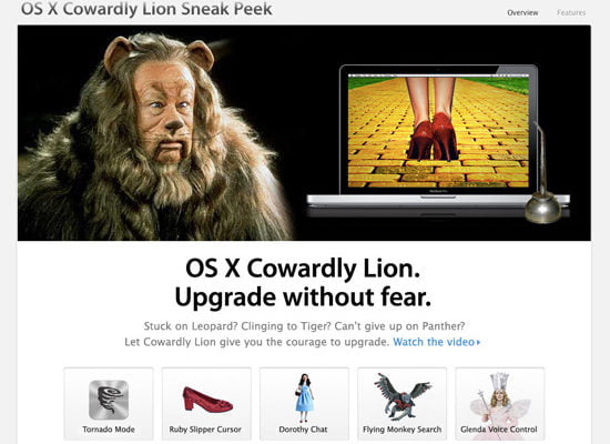 Apple takes the wraps off OS X Cowardly Lion