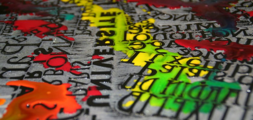 Close up Paris Printing Linocut