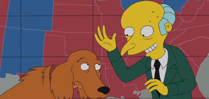 Mr. Burns Endorses Romney