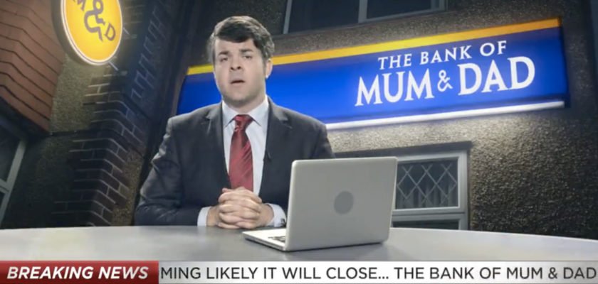 Shelter bank of mum and dad
