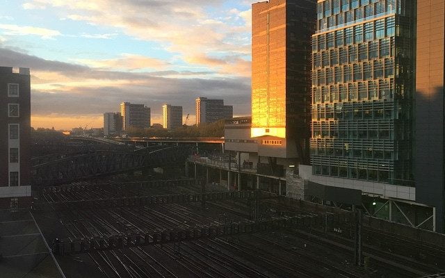 Amazing sky's over Paddington this evening.