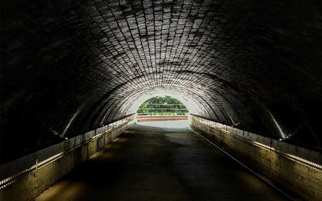 A tunnel with classical music playing, brilliant.