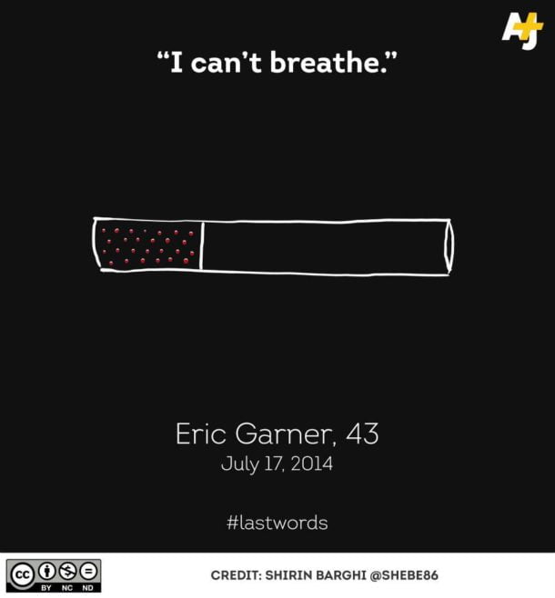 A police officer put #EricGarner, 43, in a chokehold during an arrest. #LastWords