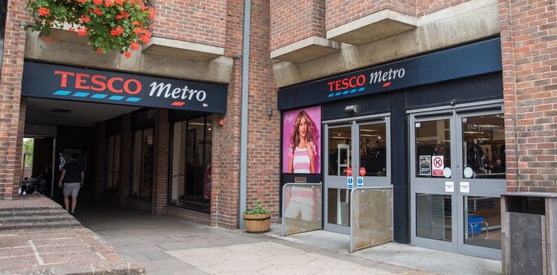 General view of Tesco Metro is Sevenoaks High Street