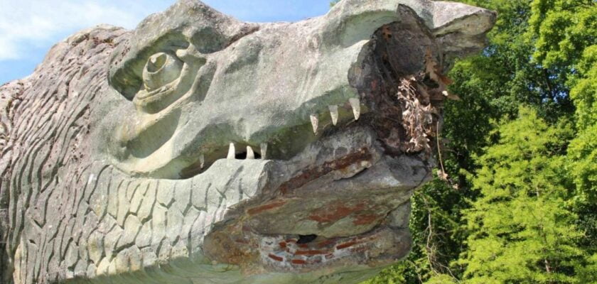 Crystal Palace Dinosaur's Megalosaurus badly damaged