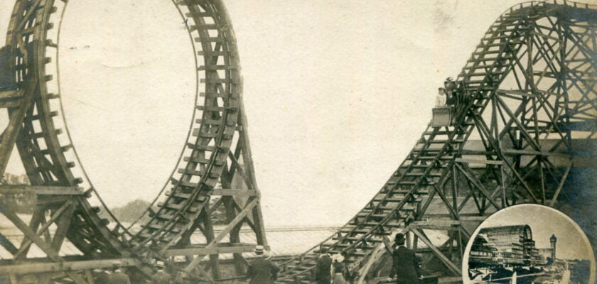 Topsy Turvy Railway at The Crystal Palace postcard (front) by Wright Archive © All rights reserved by The Wright Archive